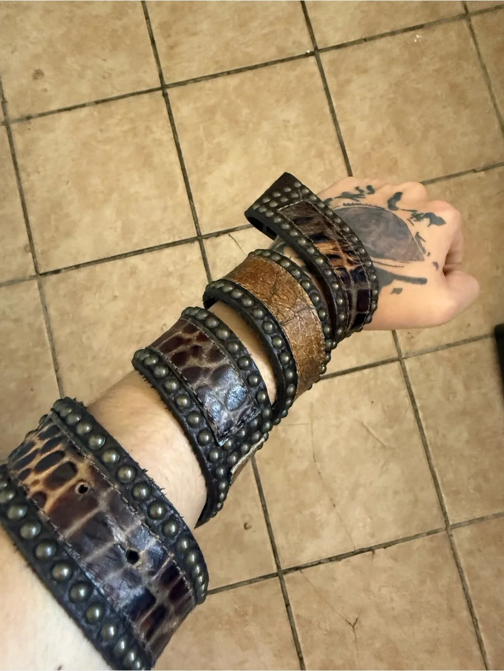 Leatherock studded belt